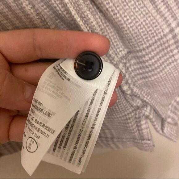 Abercrombie & fitch soft AF plaid full zip jacket gray plaid cotton relaxed L - Picture 10 of 12